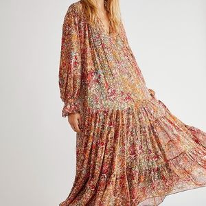 Free People Feeling Groovy Maxi Dress in Emerald